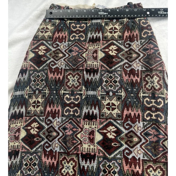 Vintage SUMMIT OF BOSTON Tapestry‎ Retro Midi Geometric Skirt Small - Picture 12 of 16